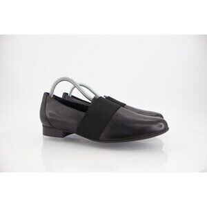 Clarks Women's Un Blush Lo Loafer Size 11 Slip On Shoe Black Leather Comfy Low
